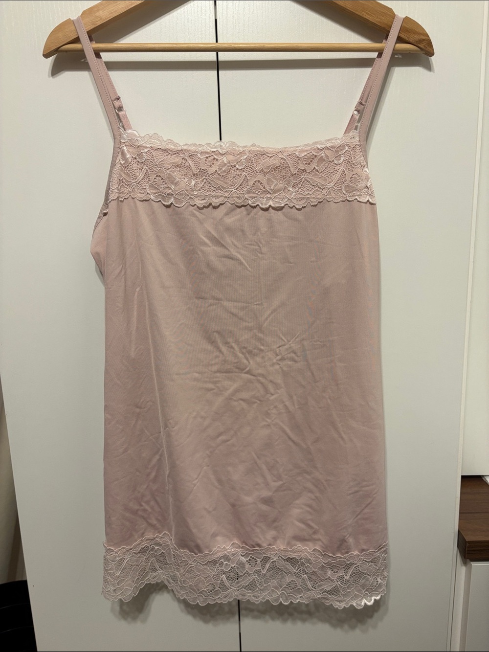 Y2K Lace Trim Slip Cami, mini dress - L
